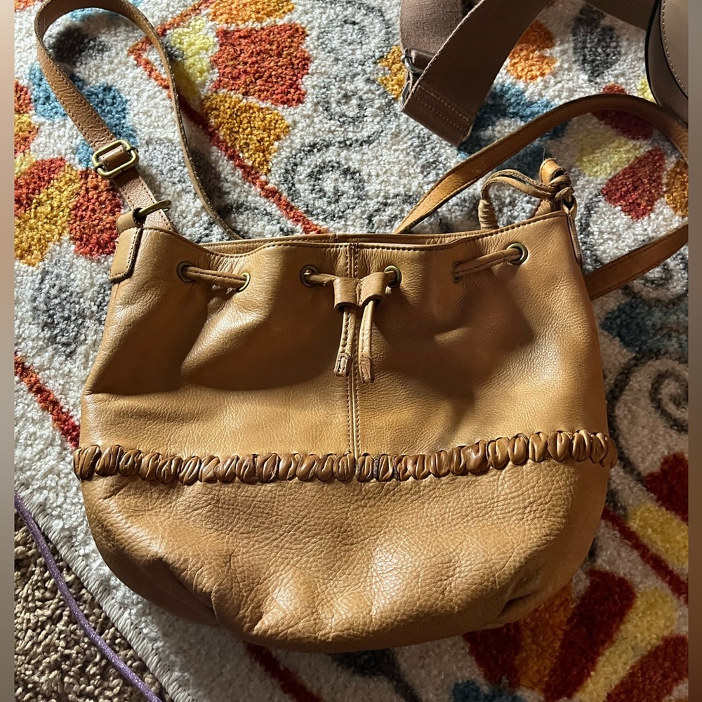 Lucky Brand leather Drawstring bag